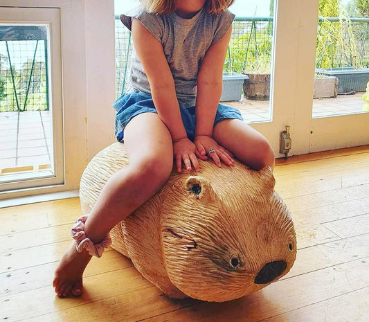 Huon Pine Wombat -Large Natural Hairy Custom Made image 0