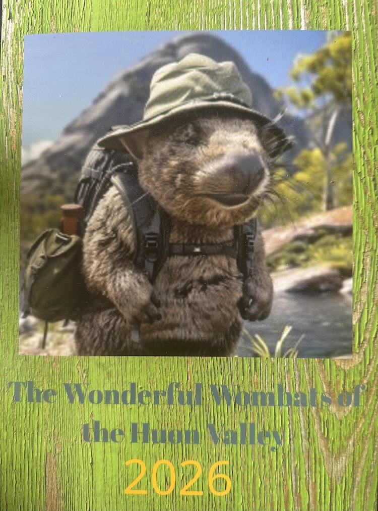 2026 calendar wombat of the huon valley Tasmania