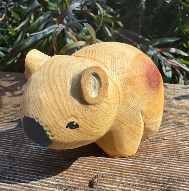 mini wombat huon pine gift idea tasmania